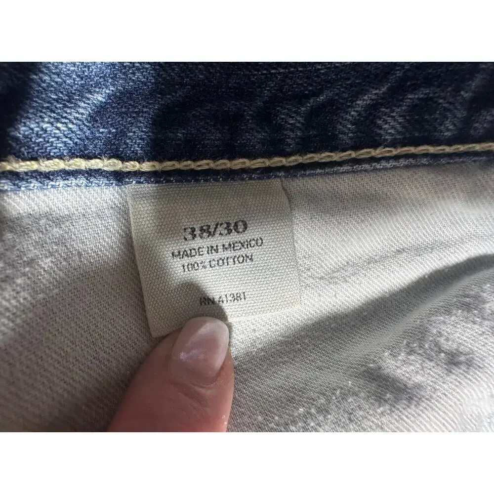 Polo Ralph Lauren Straight Jeans Mens 38/30 Blue Denim Classic Fit 5-Pocket Logo